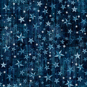 QT Fabrics - American Country - Stars - Navy #31997-n