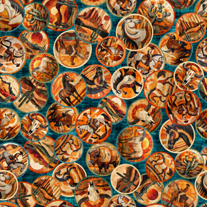 QT Fabrics - Canyonlands - Horse Medallions #32015-Q