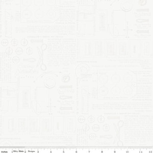 Riley Blake Designs - Sew America - Sewing Notes - White #c17348-white