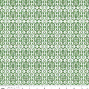 Riley Blake Designs - Claus & Co. - Star Pattern - Green #C17745-GREEN
