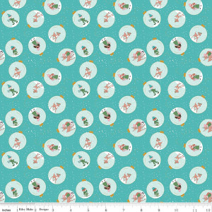 Riley Blake Designs - Claus & Co. - Ornaments - Blue Sparkle #sc17743-blue