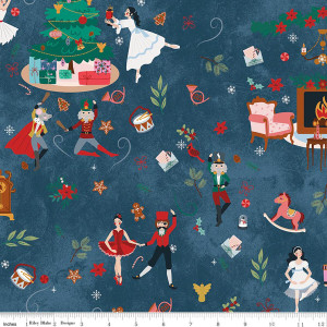 Riley Blake Designs - Nutcracker Tradition - Main - Midnight #CD17670-MIDNIGHT