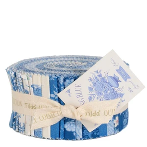 Tilda Fabrics - Something Blue - Fabric Roll - 2.5in strips - 40 pcs  #TIL300269