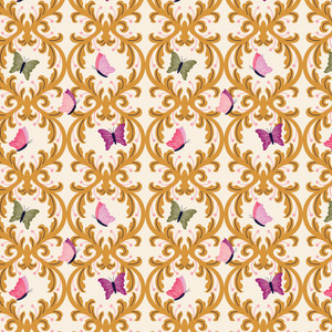 Cloud9 Fabrics - Rococo Riot - Rebel Rocaille - Créme #228974