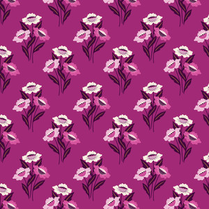 Cloud9 Fabrics - Rococo Riot - Fleur Fatales - Plum #228965