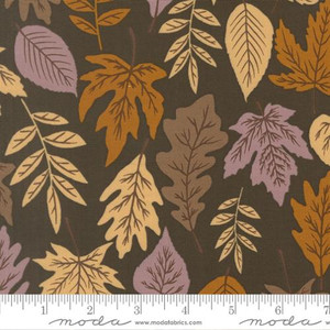Moda Fabrics - Windfall - Fall Florals Leaf - Dark Moss #45650-22