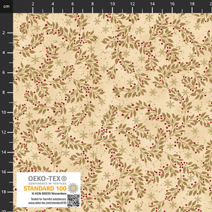 Stof Fabrics - Snow Crystal - Holly - Beige/Gold #4593M-211