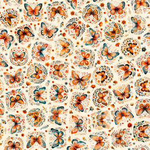 QT Fabrics - Harvest Hollow - Butterflies - Cream #31986-e