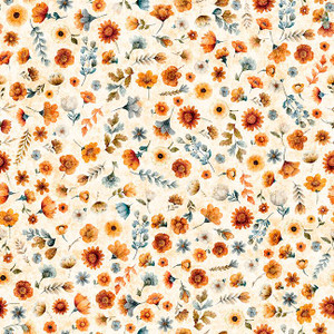 QT Fabrics - Harvest Hollow - Ditzy Floral - Cream #31988-e