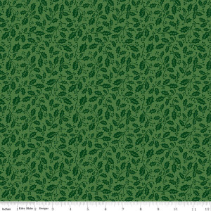 Riley Blake Designs - Poinsettias at Christmas - Holly - Green #C17636-GREEN