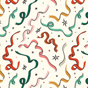 Cloud9 Fabrics - Merry & Mod - Unwrapping Joy - Ivory/Multi #229151