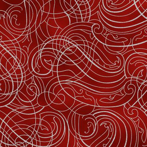 Hoffman Fabrics - Christmas Wish - Swirls - Crimson/Silver #Y7824-10S