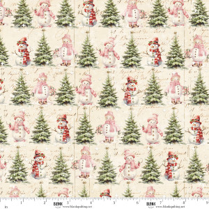 Blank Quilting Fabrics - Christmas Magic - Christmas Trees & Snowmen - Ivory #2020-41