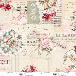 Blank Quilting Fabrics - Christmas Magic - Christmas Collage - Ivory #2015-41