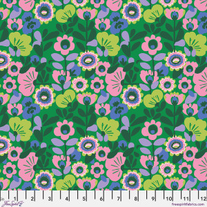 Free Spirit Fabrics - Stannie & Lloyd - Cucumber Sandwich - Basil #PWAE010-BASIL