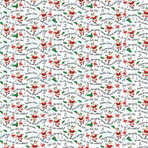 3 Wishes Fabric - Dancing Santas - Merry Melody Magic #24558-BLU