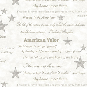 Benartex - American Valor - Words of Valor - Light Natural - 108" #16872W-07