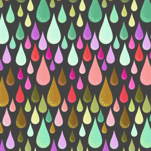 Tula Pink Fabrics - Prince Charming Déjà Vu - Dew Drops - Licorice #pwtp275-licorice