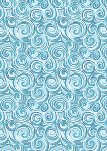 Lewis & Irene Fabric - Northern Lights Swirl - Blue (with pearl) #l67c