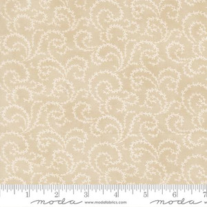 Moda Fabrics - Breathtaking Blues - Vine Blenders - Ecru #44407-12