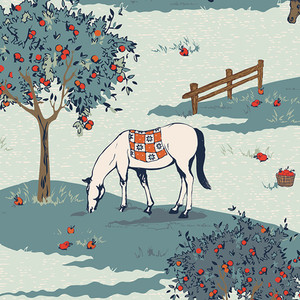 Art Gallery Fabrics - The Orchard - Equine Meadow #orc-34710