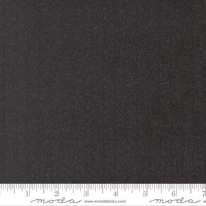Moda Fabrics - Flannel Gather Basics - Herringbone - Blackbird #49342-16F
