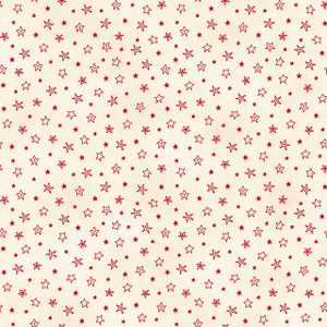 Maywood Studio Fabrics - Christmastime - Stars - Cream/Red #mas11098-er