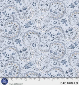 P&B Textiles - Isabella - Swirling Lace - Light Blue #ISAB6409-LB