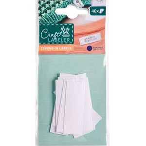 Craft Labeler Sew-in Labels Satin White 40pk (check-170193)