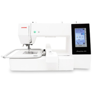 Janome Memory Craft 500ELE Embroidery Machine with Premier Package front view