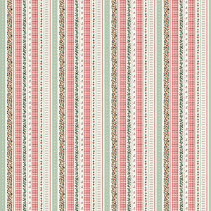 Figo Fabrics - Cherry Orchard - Stripes - Red Multi #91321-26