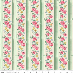 Riley Blake Designs - Cath Kidston Signature Collection - Stripe - Green #c18372-green