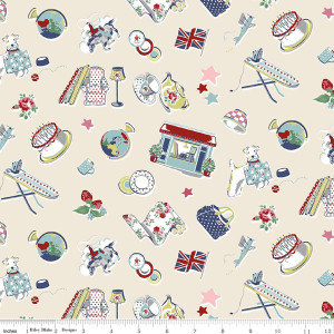 Riley Blake Designs - Cath Kidston Signature Collection - Icons - Cream #c18371-cream