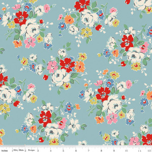 Riley Blake Designs - Cath Kidston Signature Collection - Clifton Rose - Blue #c18370-blue