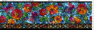 In The Beginning Fabrics - Dear Clara - Border - Blue #1dcl-2