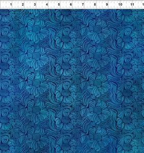 In The Beginning Fabrics - Dear Clara - Lush - Blue #9dcl-2