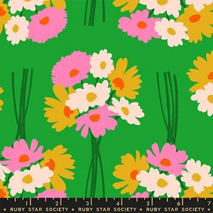 Ruby Star Society Fabric - Sparkle Mart - Flower Dept Florals - Verdant #RS0118-16
