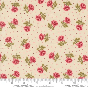 Moda Fabrics - Je Taime - Red Florals - Lace #20995-11
