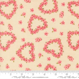 Moda Fabrics - Je Taime - Florals Hearts - Lace #20994-11