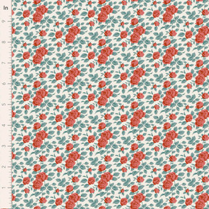 Tilda Fabrics - Village Life - Margot - Rust #til100684