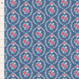 Tilda Fabrics - Village Life - Mable - Blue #til100697