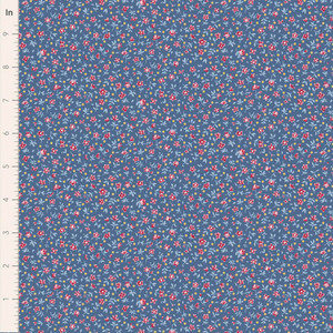 Tilda Fabrics - Village Life - Mae - Blue #til110185