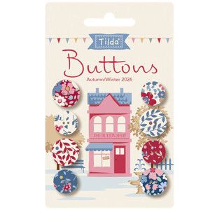 Tilda Fabrics - Village Life - Buttons - Winter 4 pcs 0.55 in ( 14 mm) #til400081