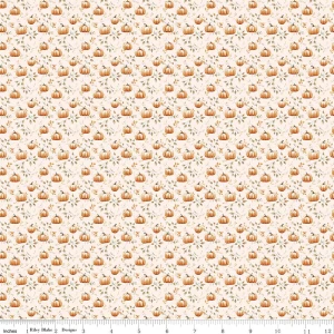 Riley Blake Designs - Harvest On The Prairie - Pumpkin - Cream #C18289-CREAM