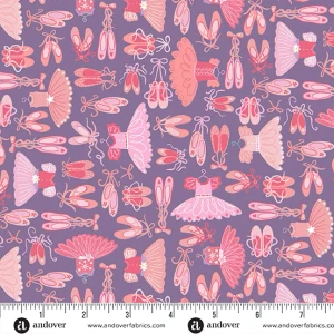 Andover Fabric - Dance Class - Tutus - Purple #mu244-l