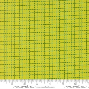 Moda Fabrics - Makers Delight - Crosshatch Checks and Plaids - Acid Green #28106-21