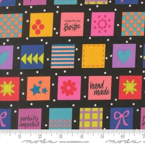 Moda Fabrics - Makers Delight - Handmade Labels - Super Black #28101-23
