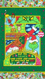 Robert Kaufman Fabric - How The Grinch Stole Christmas - Panel #aded23097223