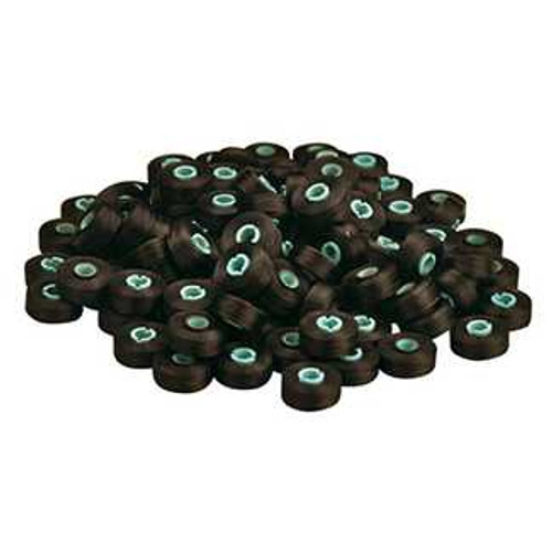 Brother PRWB135 Magnetic Core Prewound L Bobbins 100x60wt Poly Thread in Black Brother PRWB135 Magnetic Core Prewound L Bobbins 100x60wt Poly Thread in Black