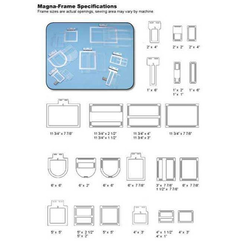 Quick Snap Hoop Set fits Janome, Elna and Melco Multi Needle Machines Quick Snap Hoop Set fits Janome, Elna and Melco Multi Needle Machines
